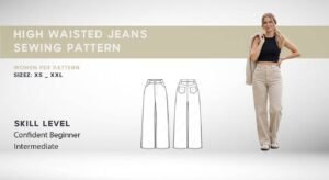 Read more about the article High Waisted Jeans Sewing Pattern | Flared, Classic & Handmade